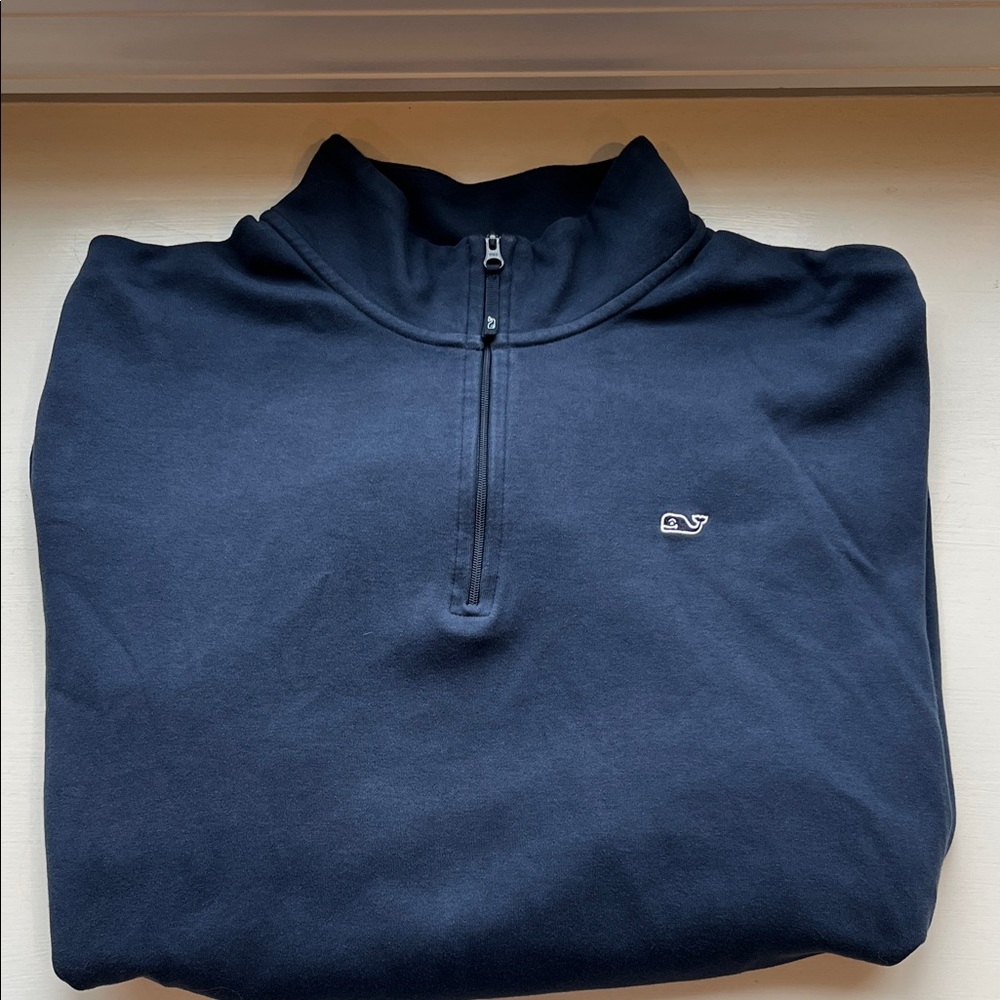Vineyard VMen's Navy Half-Zip Sweater